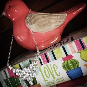 Silver and rhinestone necklace!